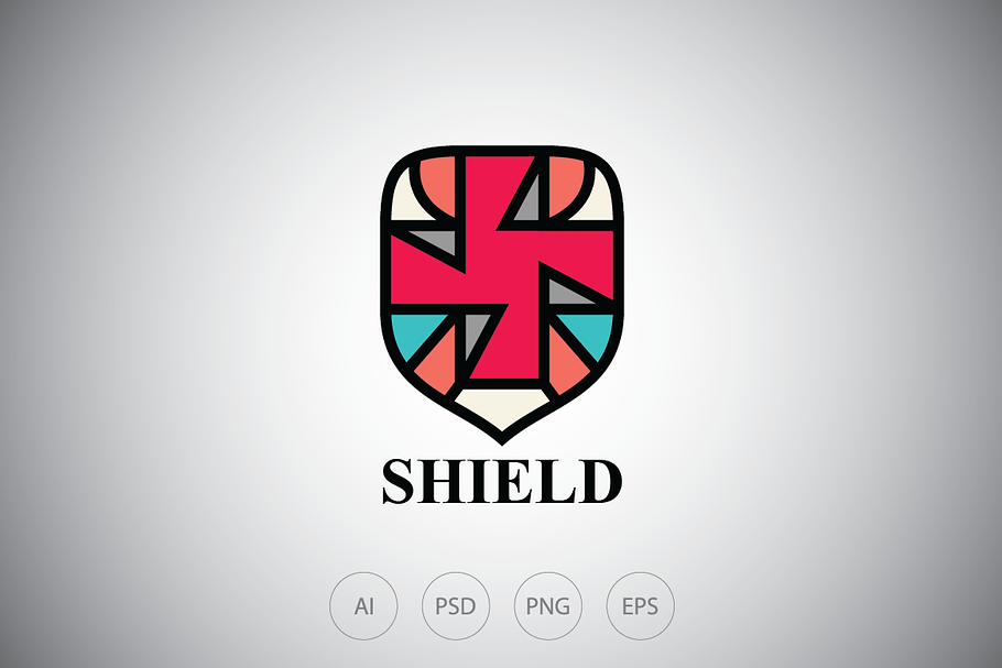 Stained Glass Health Shield Logo