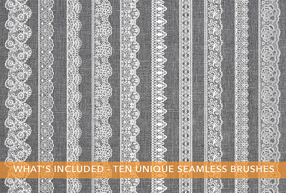 Procreate Seamless Lace Border -Set1 in Add-Ons - product preview 2