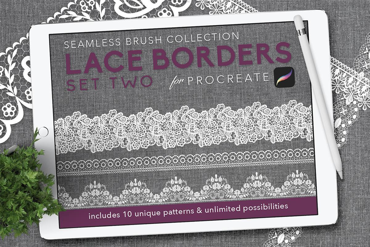Procreate Seamless Lace Border -Set2 in Add-Ons - product preview 8