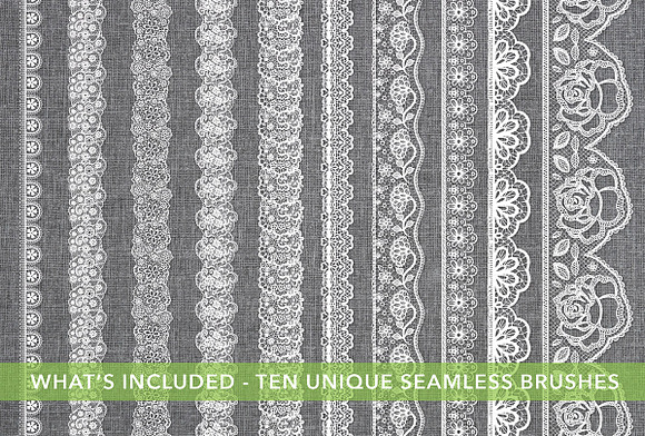 Procreate Seamless Lace Border -Set3 in Add-Ons - product preview 2