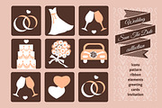 Weeding set - icons and card