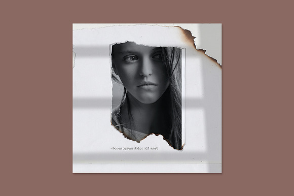 Paper torn & burn photo templates in Mockup Templates - product preview 1
