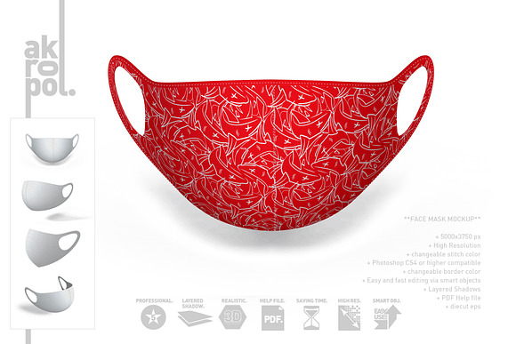 Face Mask Mockup in Product Mockups - product preview 10