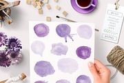 Watercolor Round Blob Graphics Drips