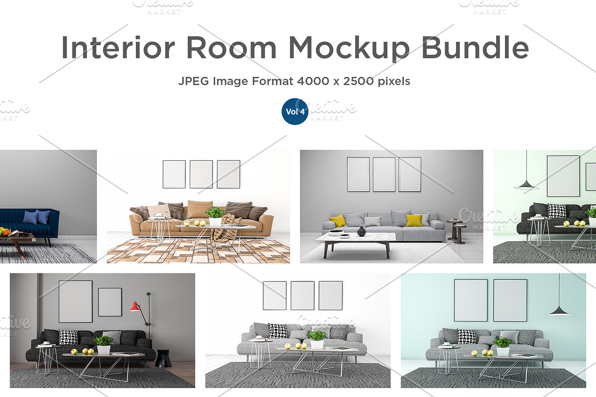 Interior Living Room Mockup V4 in Scene Creator Mockups - product preview 8