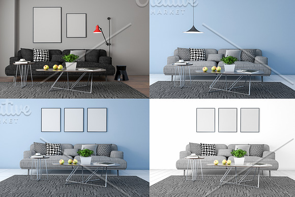 Interior Living Room Mockup V4 in Scene Creator Mockups - product preview 1
