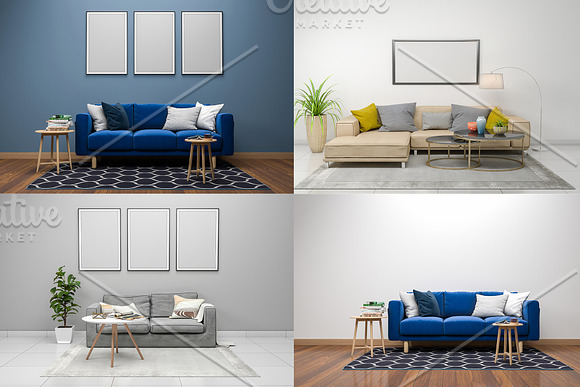 Interior Living Room Mockup V5 in Scene Creator Mockups - product preview 2