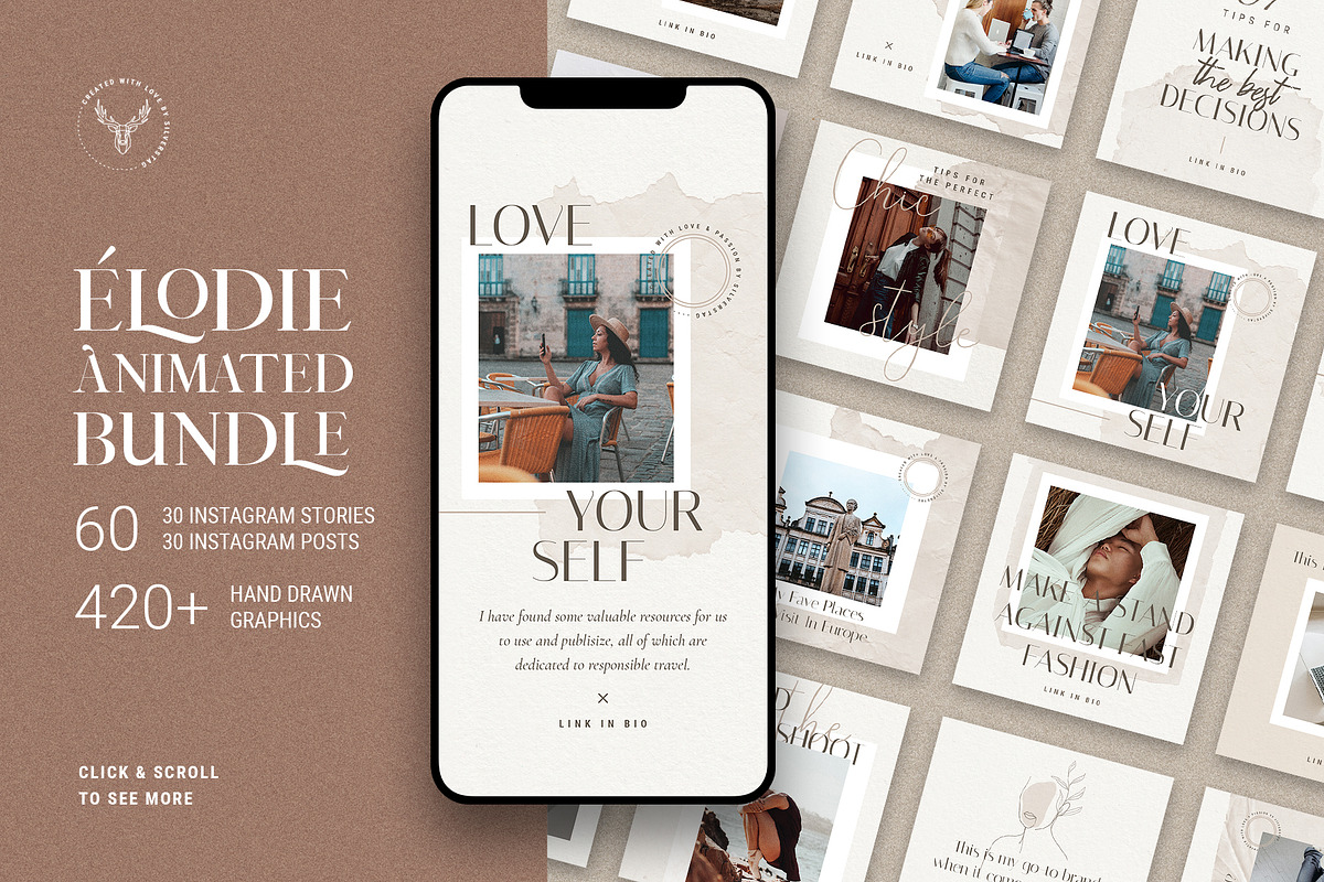 Elodie - 60 Animated Posts & Stories in Instagram Templates - product preview 8