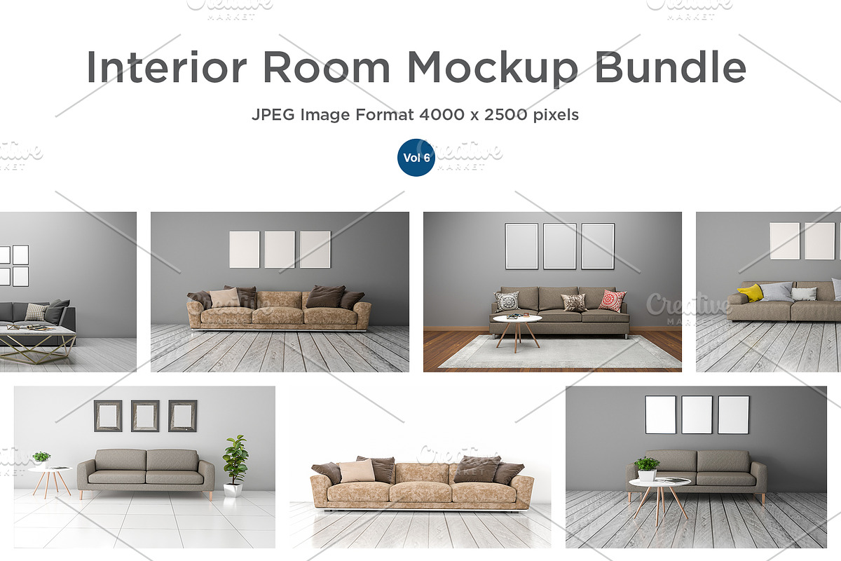 Interior Living Room Mockup V6 in Scene Creator Mockups - product preview 8