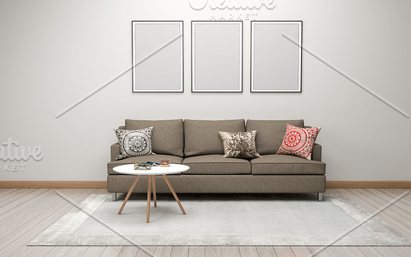 Interior Living Room Mockup V6 in Scene Creator Mockups - product preview 7