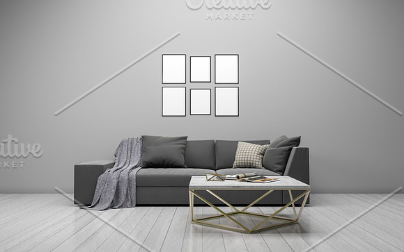 Interior Living Room Mockup V6 in Scene Creator Mockups - product preview 8