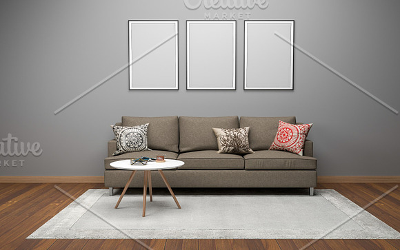 Interior Living Room Mockup V6 in Scene Creator Mockups - product preview 9