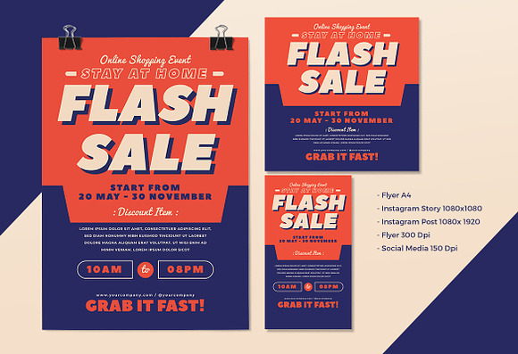 Flash Sale Flyer in Flyer Templates - product preview 2