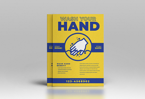 Wash Hand Campaign Flyer in Flyer Templates - product preview 1