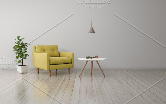 Interior Living Room Mockup V8 in Scene Creator Mockups - product preview 9