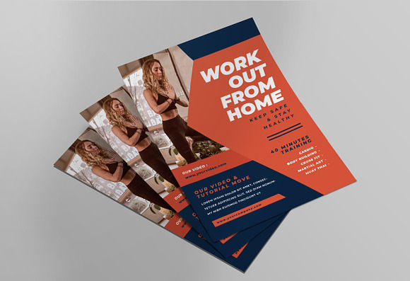 Workout from Home Flyer in Flyer Templates - product preview 2
