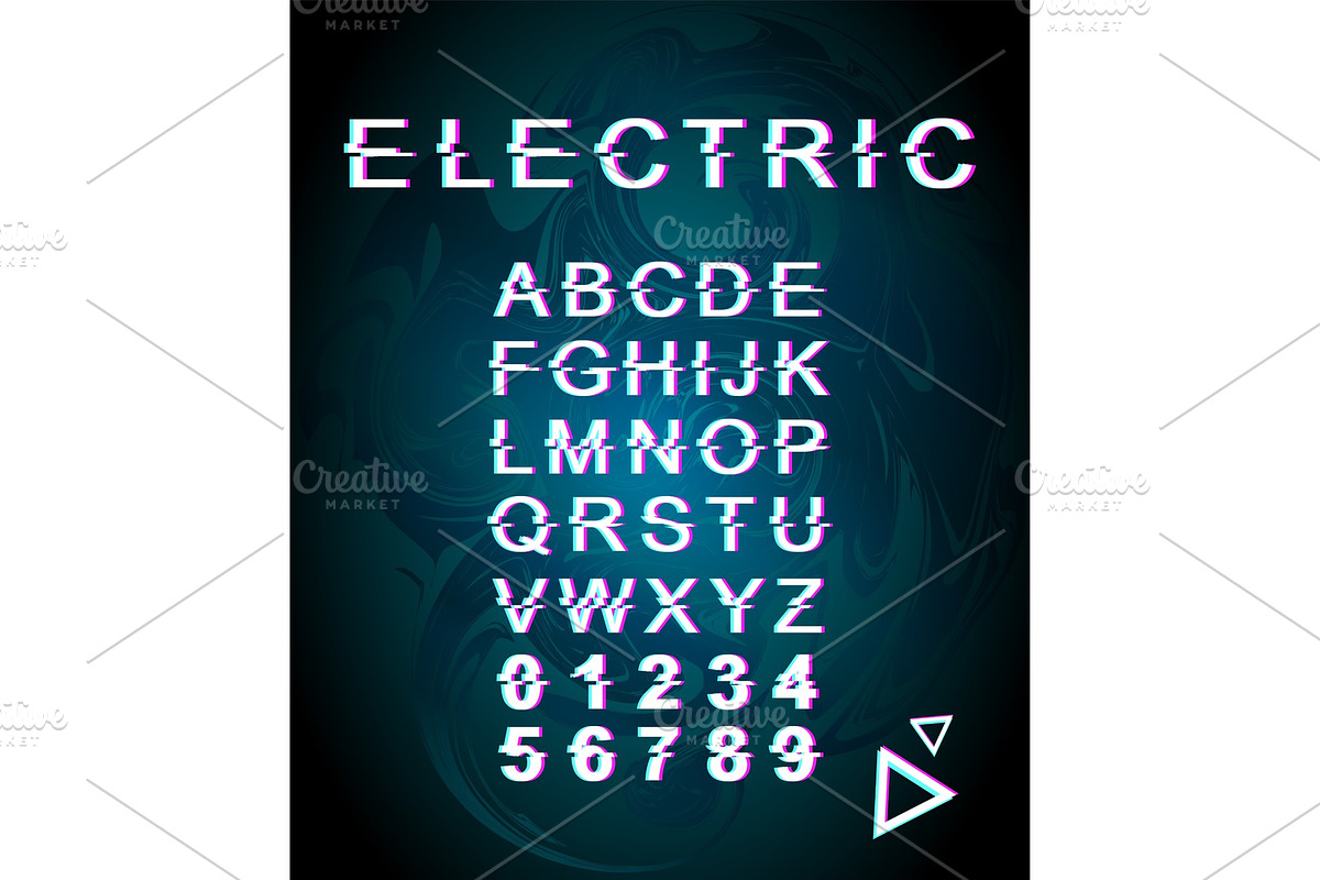 Electric glitch font template in Add-Ons - product preview 8