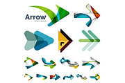 Set of abstract arrow logo icons