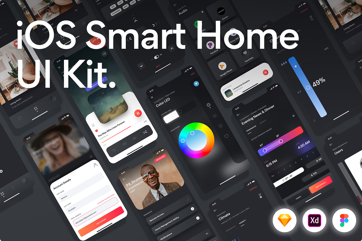 Smart Home Automation UI Kit in UI Kits and Libraries - product preview 8