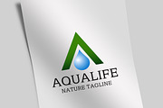 Aqua Life Letter A Logo