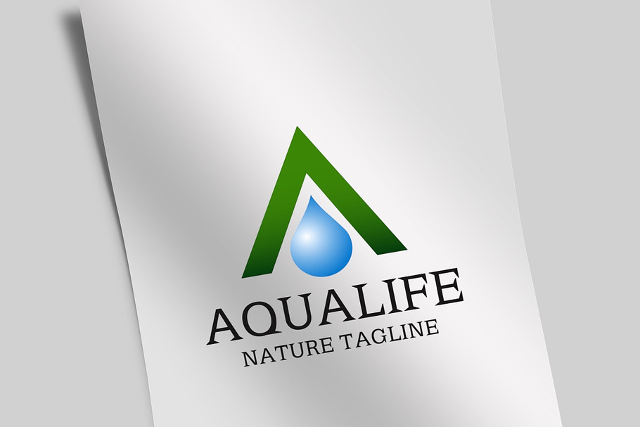Aqua Life Letter A Logo in Logo Templates - product preview 8