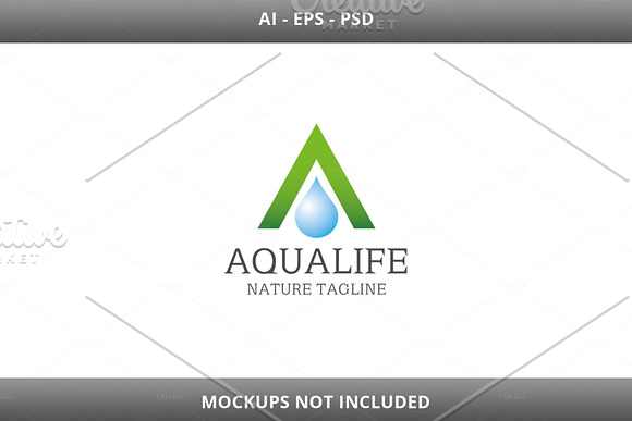 Aqua Life Letter A Logo in Logo Templates - product preview 2