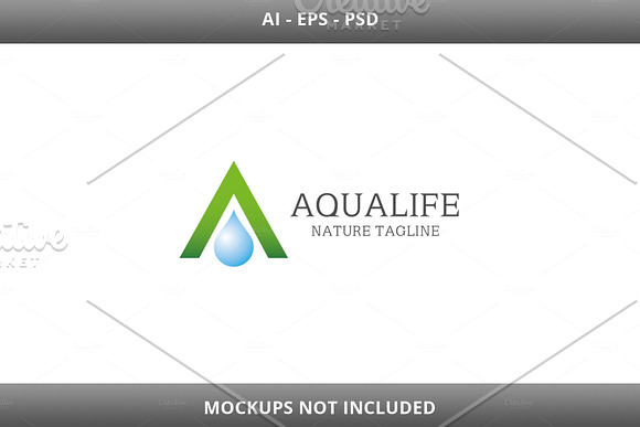 Aqua Life Letter A Logo in Logo Templates - product preview 3