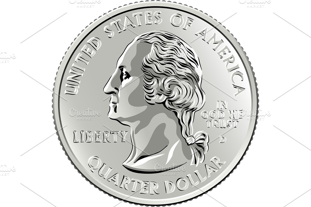 American money Washington quarter 25 in Illustrations - product preview 8