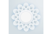 Flower with White petals and space