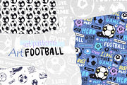 Art Football. Set patterns.