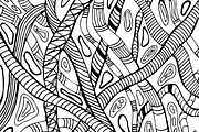 Hand-drawn snake pattern