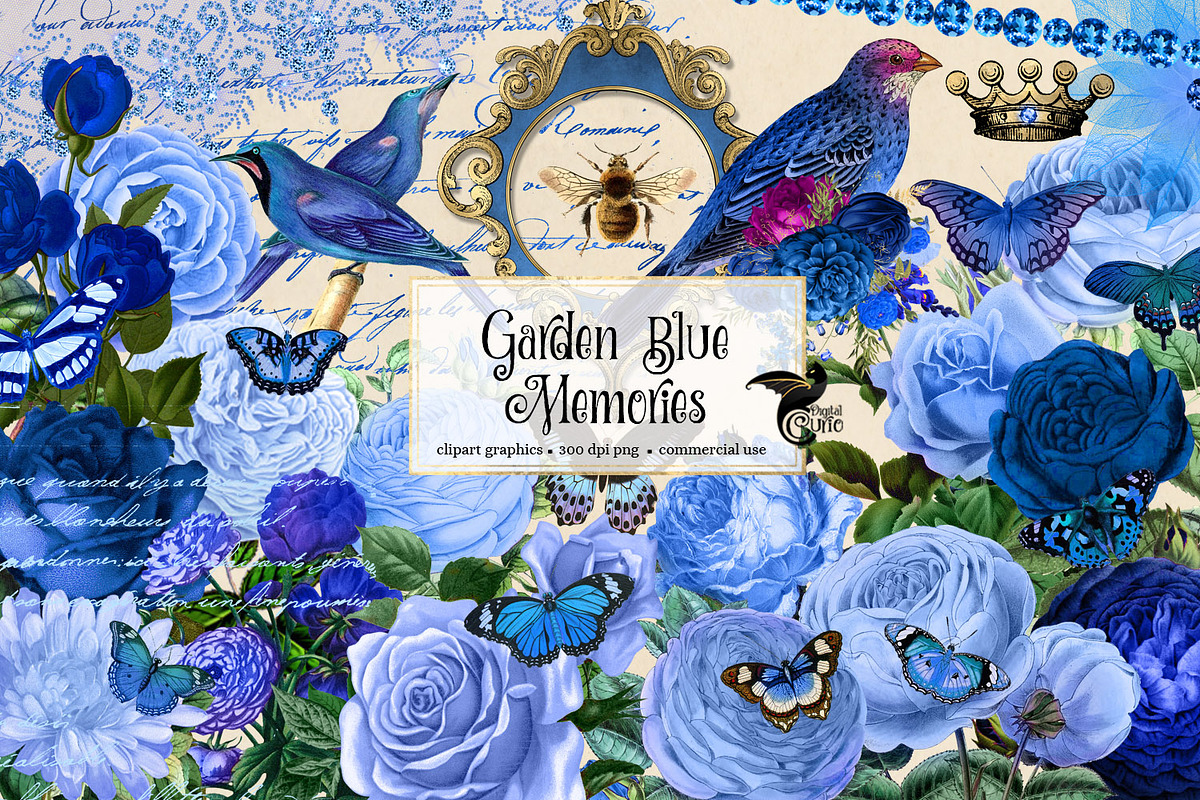 Garden Blue Memories in Illustrations - product preview 8