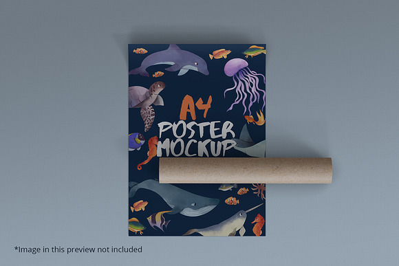 A4 Poster Mockup 12 Photoshop files in Print Mockups - product preview 3