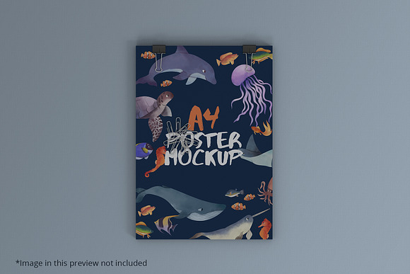 A4 Poster Mockup 12 Photoshop files in Print Mockups - product preview 7