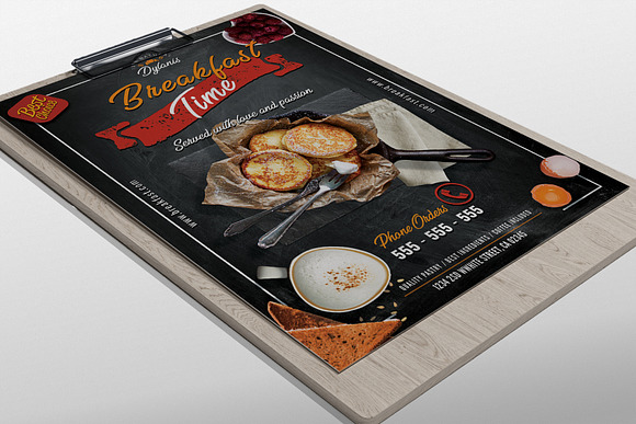 Breakfast Time Flyer Template in Flyer Templates - product preview 6