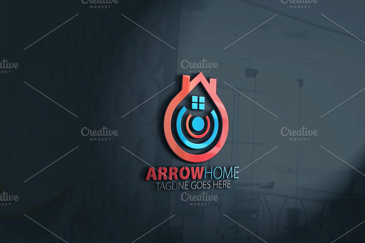 Arrow Home Logo in Logo Templates - product preview 8
