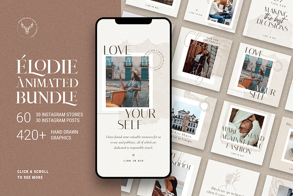 Elodie - 60 Animated Posts & Stories in Instagram Templates - product preview 45