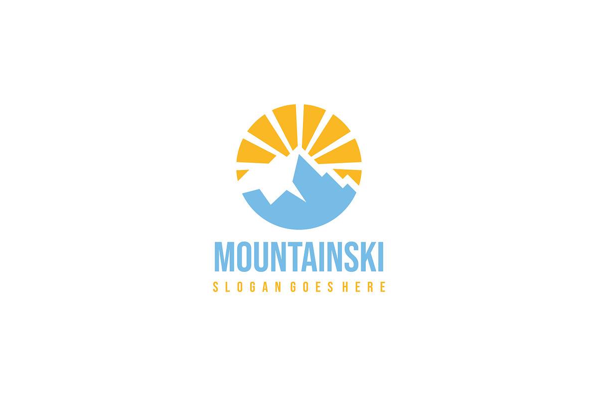 Mountain with Sun Logo in Logo Templates - product preview 8