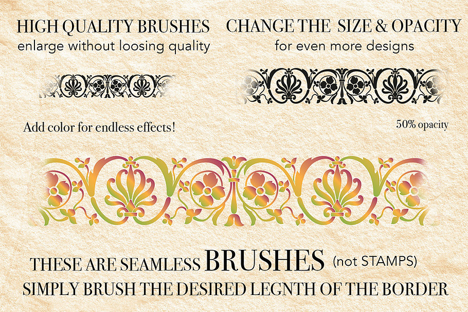 Seamless Decorative Border Brushst 1 in Add-Ons - product preview 8