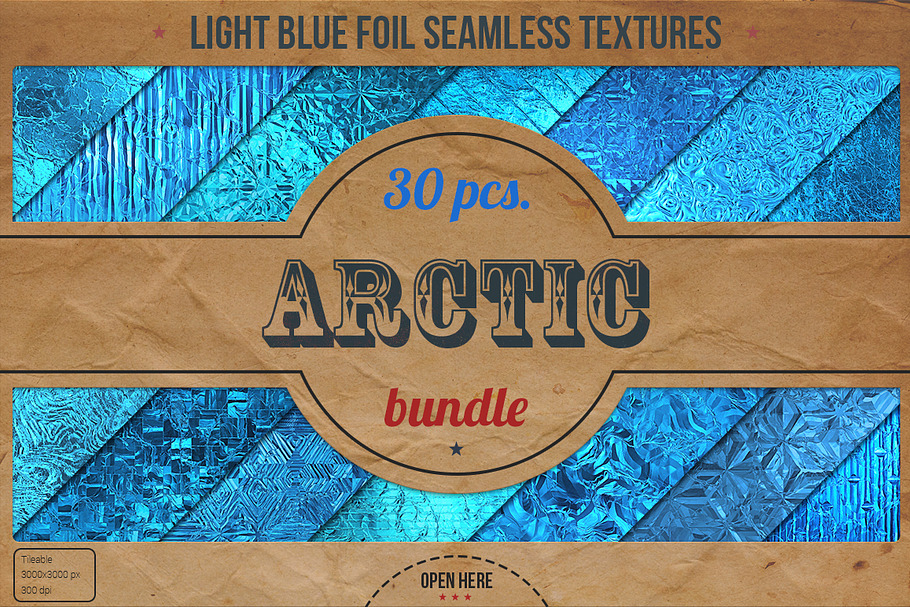 Light Blue Foil Textures XL Bundle