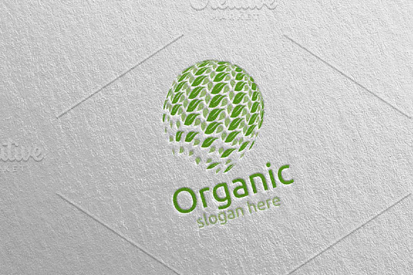 Global Natural and Organic Logo 25 in Logo Templates - product preview 2
