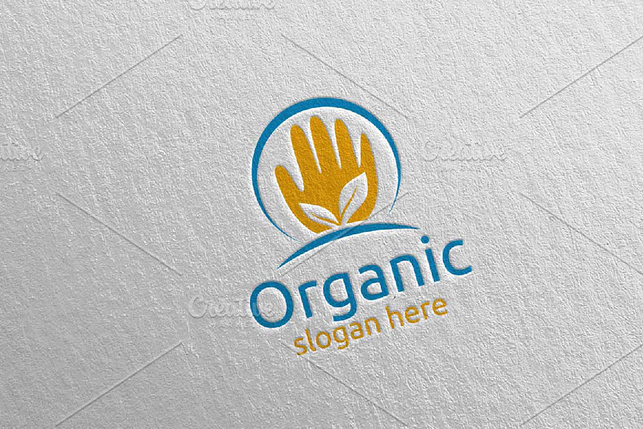Hand Natural and Organic Logo 26