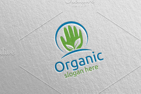Hand Natural and Organic Logo 26 in Logo Templates - product preview 1