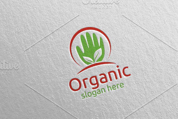 Hand Natural and Organic Logo 26 in Logo Templates - product preview 3