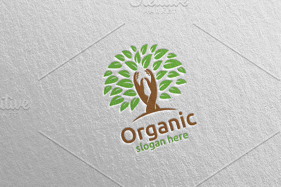 Hand Natural and Organic Logo 27 in Logo Templates - product preview 2