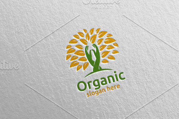 Hand Natural and Organic Logo 27 in Logo Templates - product preview 3