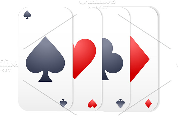 Deck of playing cards for casino