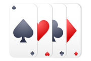 Deck of playing cards for casino