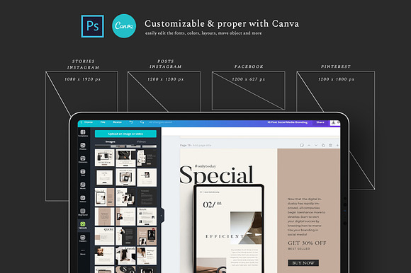 Lead Marketing Bundle | Canva & PS in Instagram Templates - product preview 1