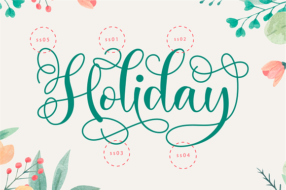 Holiday Script in Script Fonts - product preview 7
